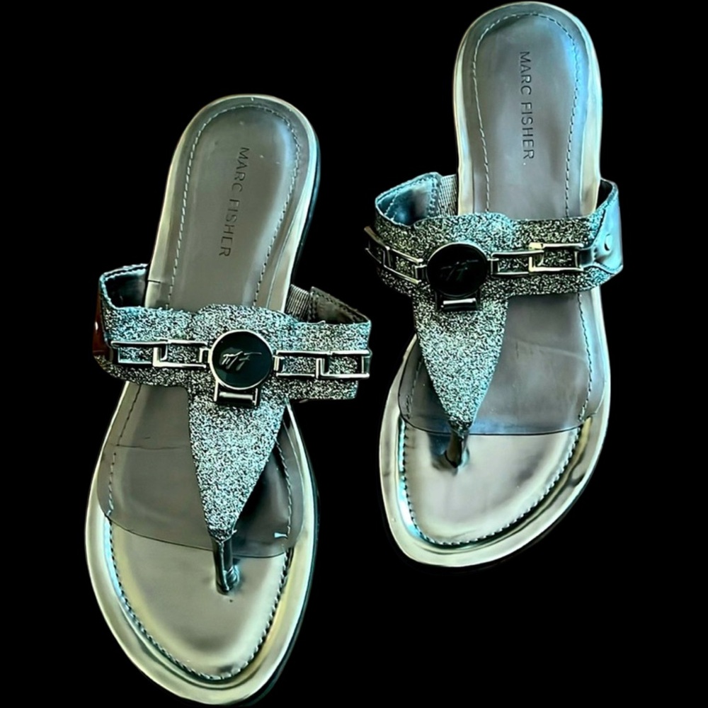 COPY - Marc Fisher Amina Silver Sandals Size 9 M